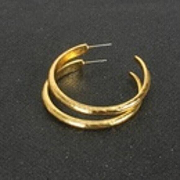 Boho Gold Tone Hoop Dangly Earrings Gypsy Round Oval Ethnic - Picture 2 of 3